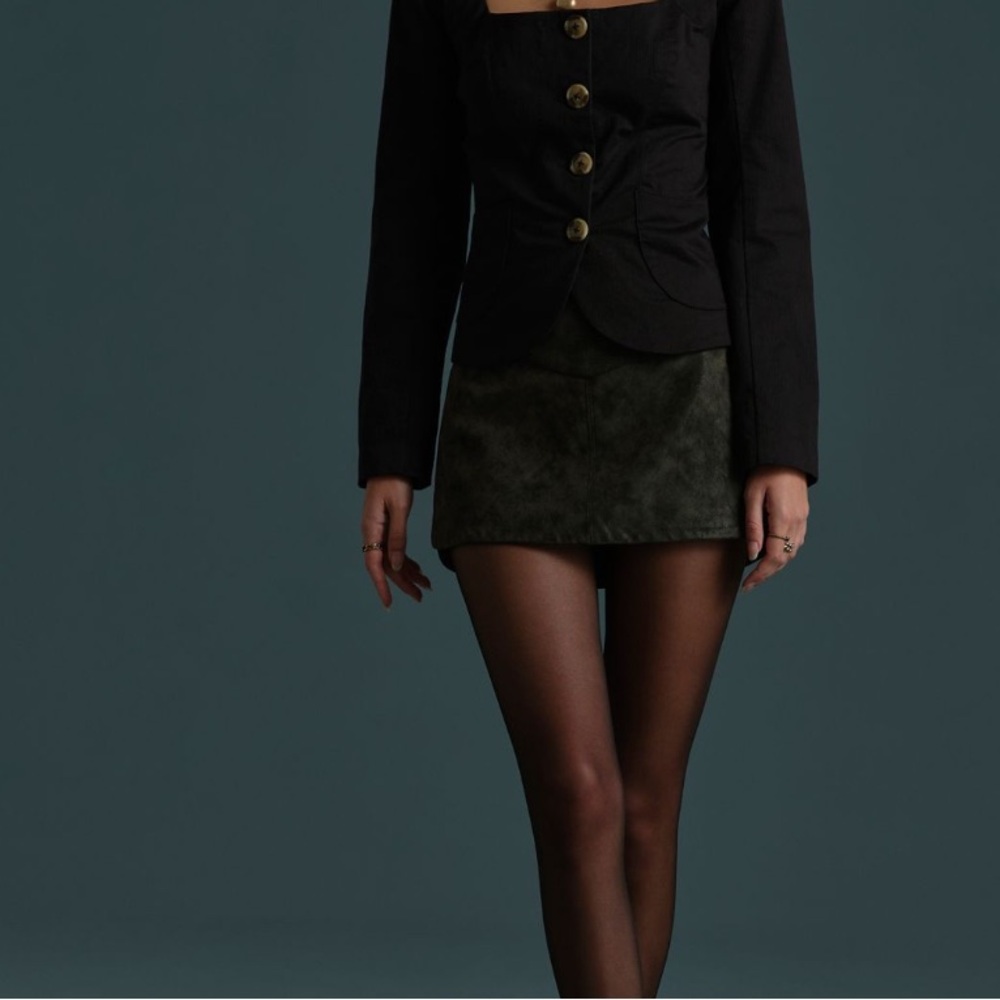 Free People Aimee Vegan Mini Skirt
